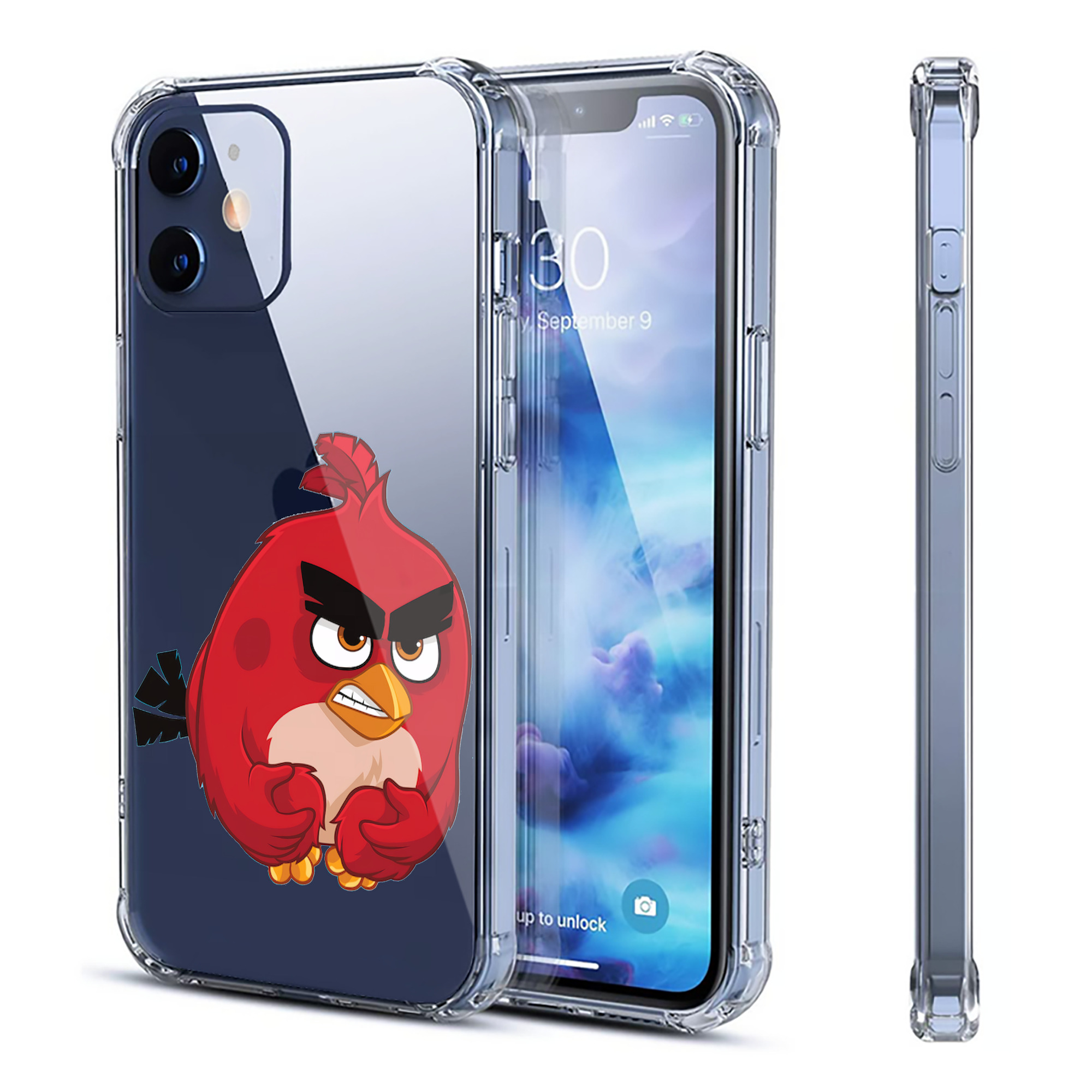 （画像用） Angry Birds アングリーバード 【iPhone 12シリーズ対応】透明スマホケース（クリアソフトケース）
